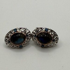 NEW D.P. Gems En Vogue Labradorite Earrings 925